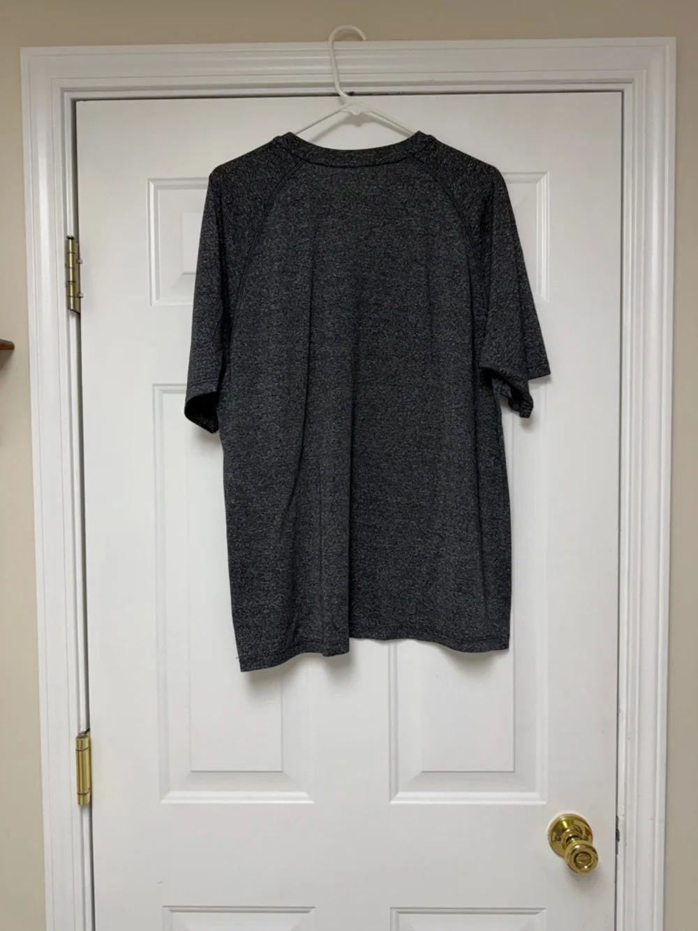 adidas Gray Heather New York Basketball Tee with Orange & Blue Accents - Picture 2 of 3
